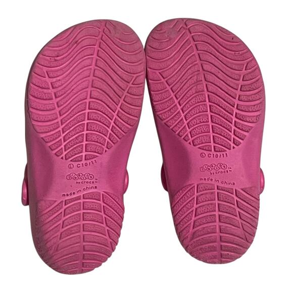 Kids Pink Crocs by Crocs C10/11 Lightweight Foam Slip-On Sandals Shoes Everyday - Picture 6 of 10